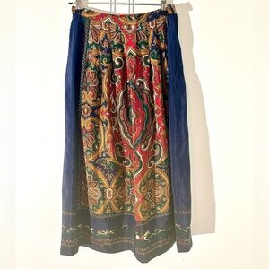 Vintage scarf print skirt